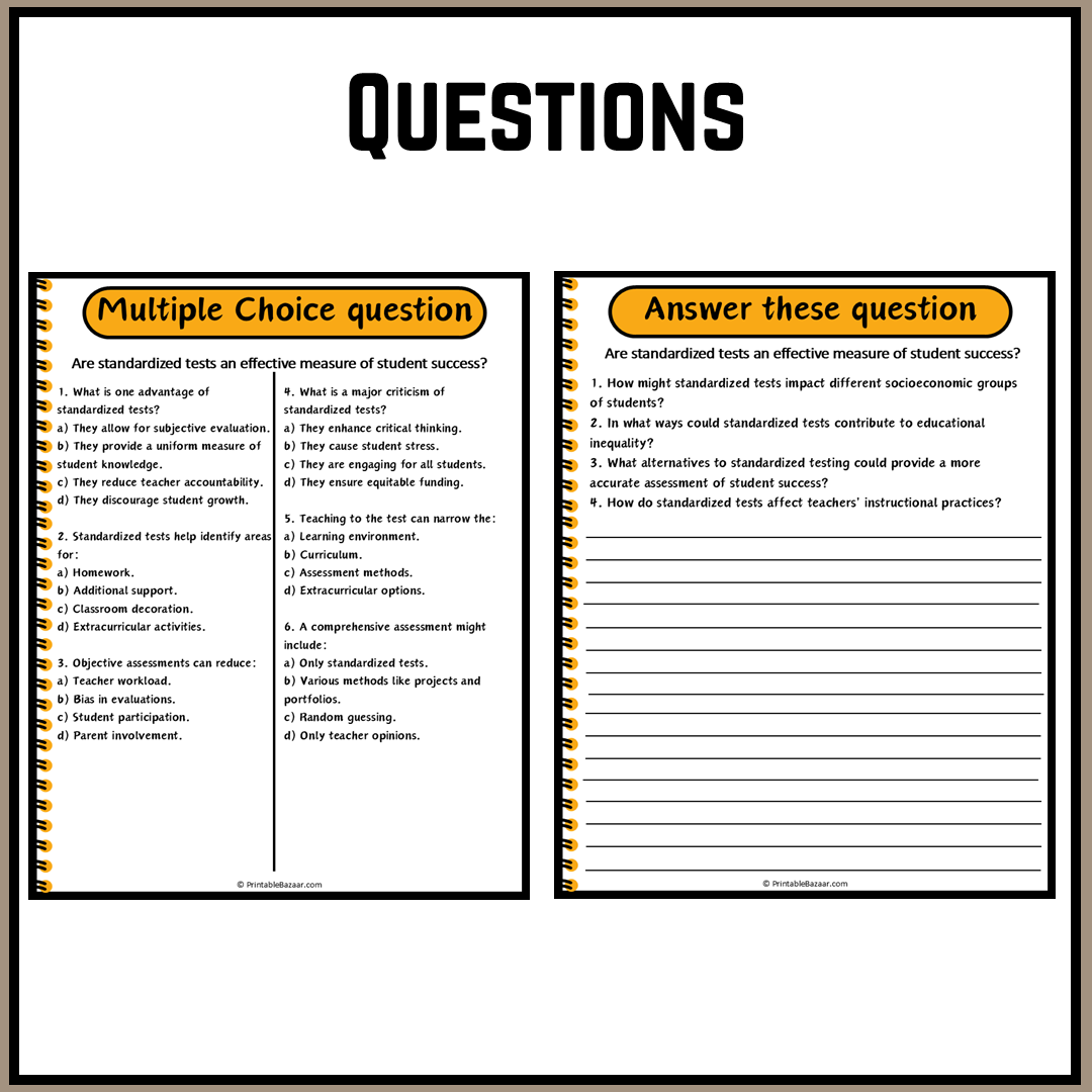 Are standardized tests an effective measure of student success? | Debate Case Study Worksheet