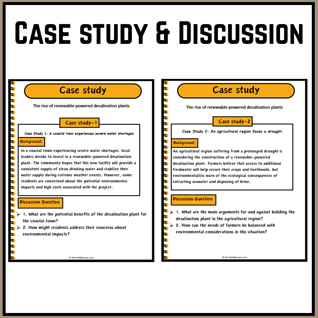 The rise of renewable-powered desalination plants | Debate Case Study Worksheet