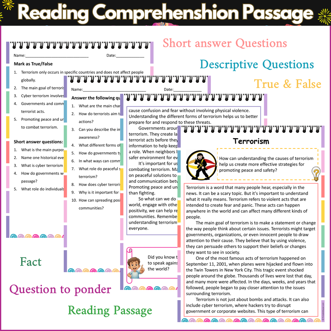 Terrorism | Reading Comprehension Passage and Questions