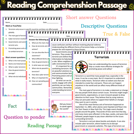 Terrorism | Reading Comprehension Passage and Questions