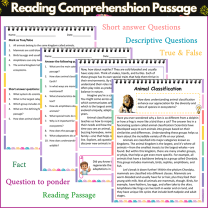 Animal Classification | Reading Comprehension Passage and Questions