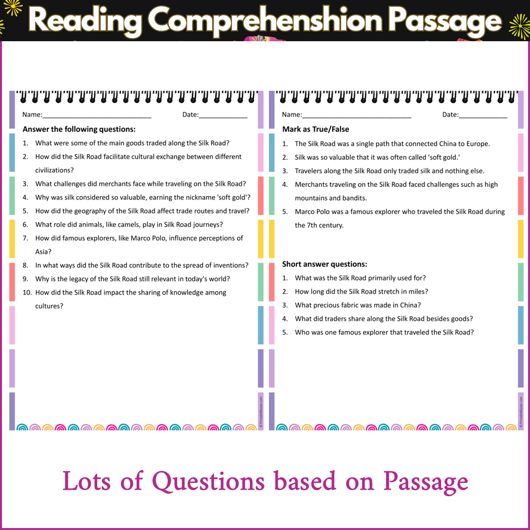 The Silk Road | Reading Comprehension Passage and Questions