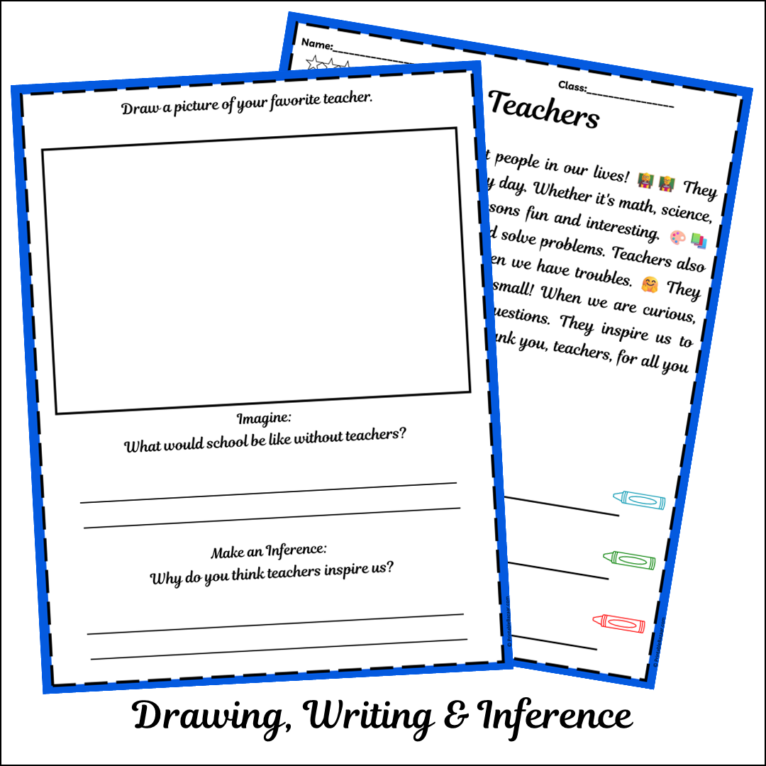 Teachers | Short Reading Comprehension Creative Worksheet