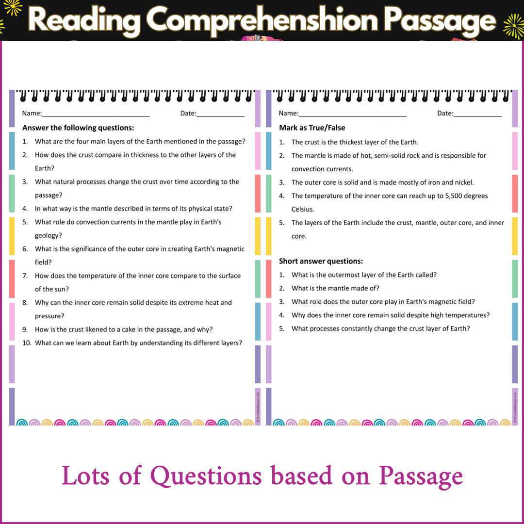 The Layers of the Earth | Reading Comprehension Passage and Questions