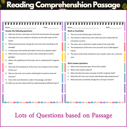 The Layers of the Earth | Reading Comprehension Passage and Questions