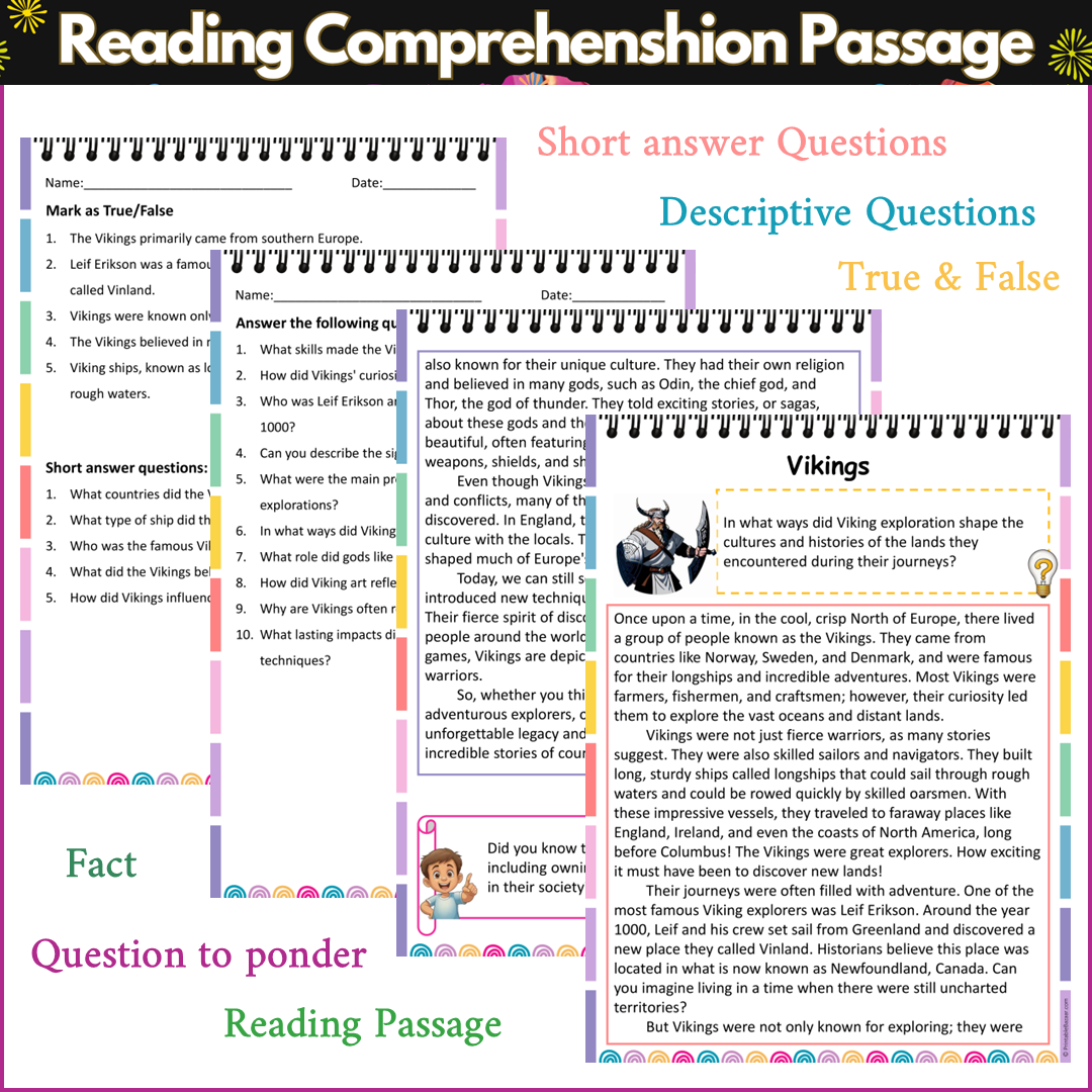 Vikings | Reading Comprehension Passage and Questions