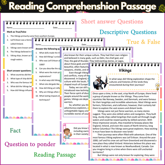 Vikings | Reading Comprehension Passage and Questions