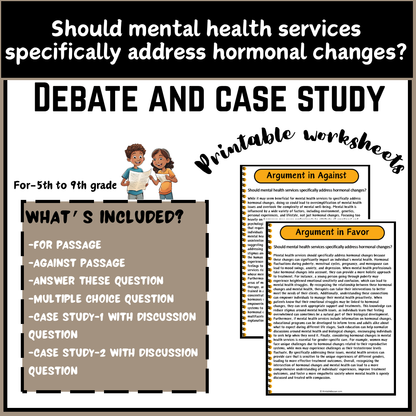 Should mental health services specifically address hormonal changes? | Debate Case Study Worksheet