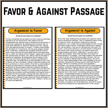 Should time perception be modifiable? | Debate Case Study Worksheet