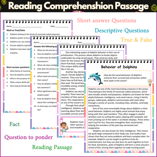 Behavior of Dolphins | Reading Comprehension Passage and Questions