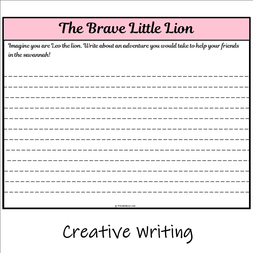 The Brave Little Lion | Main Idea and Supporting Details Reading Passage and Questions