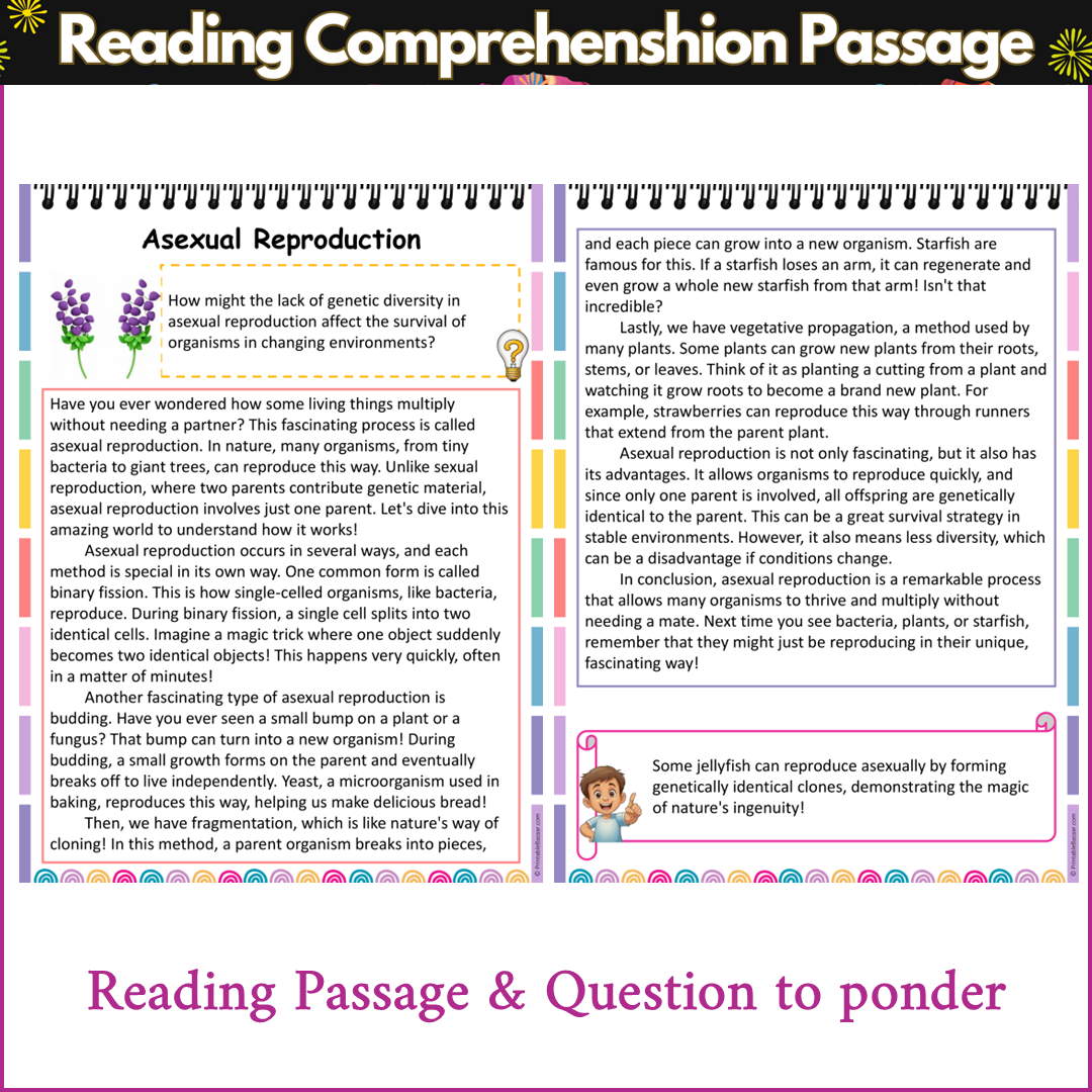 Asexual Reproduction | Reading Comprehension Passage and Questions