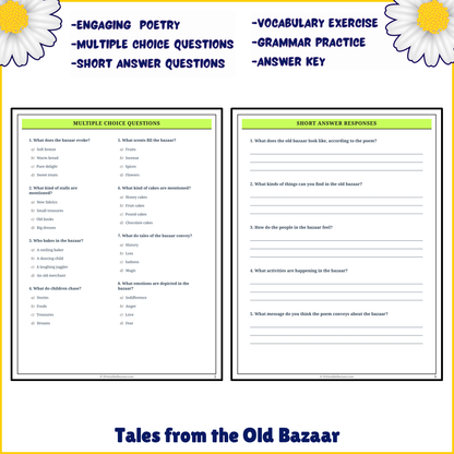 Tales from the Old Bazaar | Poem Grammar Worksheet Printable Activity