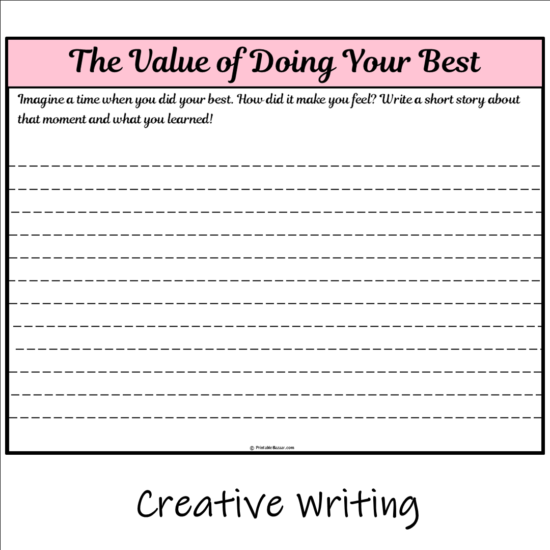 The Value of Doing Your Best | Main Idea and Supporting Details Reading Passage and Questions