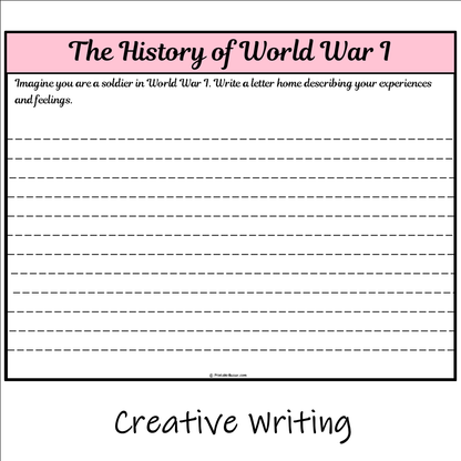 The History of World War I | Main Idea and Supporting Details Reading Passage and Questions