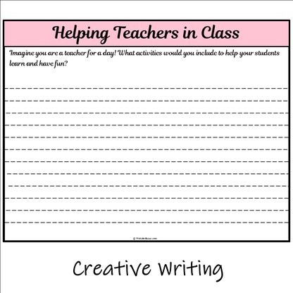 Helping Teachers in Class | Main Idea and Supporting Details Reading Passage and Questions