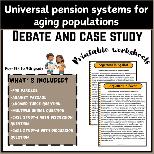 Universal pension systems for aging populations | Debate Case Study Worksheet