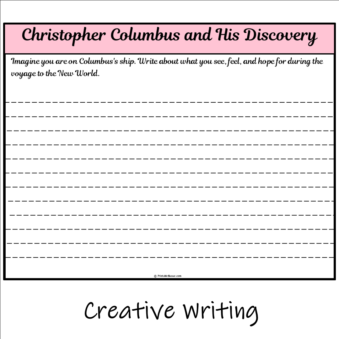 Christopher Columbus and His Discovery | Main Idea and Supporting Details Reading Passage and Questions