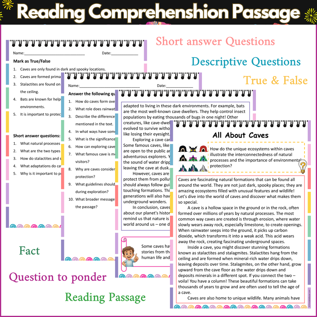 All About Caves | Reading Comprehension Passage and Questions
