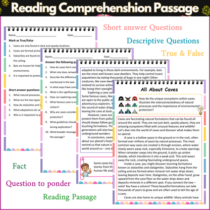 All About Caves | Reading Comprehension Passage and Questions