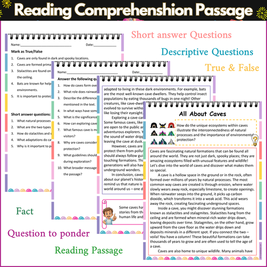 All About Caves | Reading Comprehension Passage and Questions