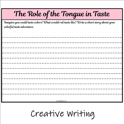 The Role of the Tongue in Taste | Main Idea and Supporting Details Reading Passage and Questions