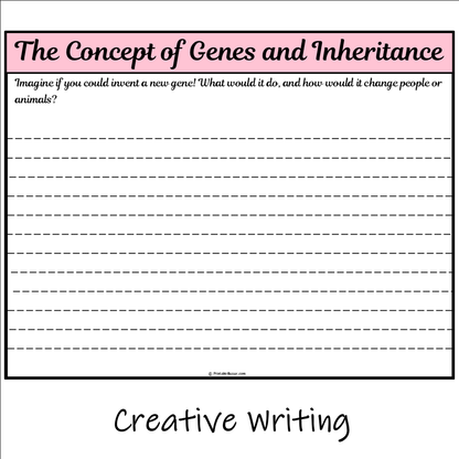 The Concept of Genes and Inheritance | Main Idea and Supporting Details Reading Passage and Questions