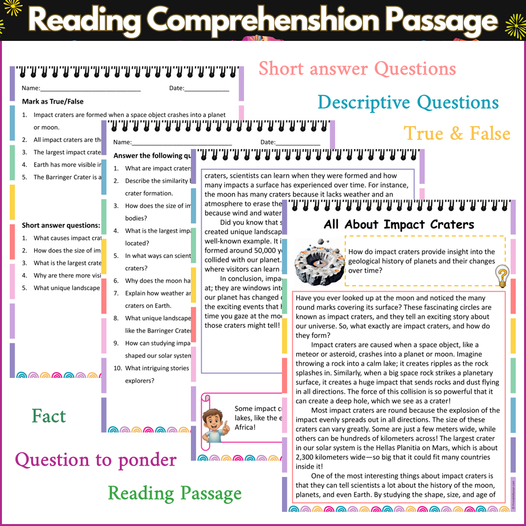All About Impact Craters | Reading Comprehension Passage and Questions
