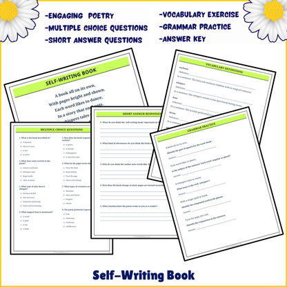 Self-Writing Book | Poem Grammar Worksheet Printable Activity