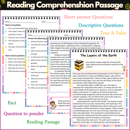 The Layers of the Earth | Reading Comprehension Passage and Questions