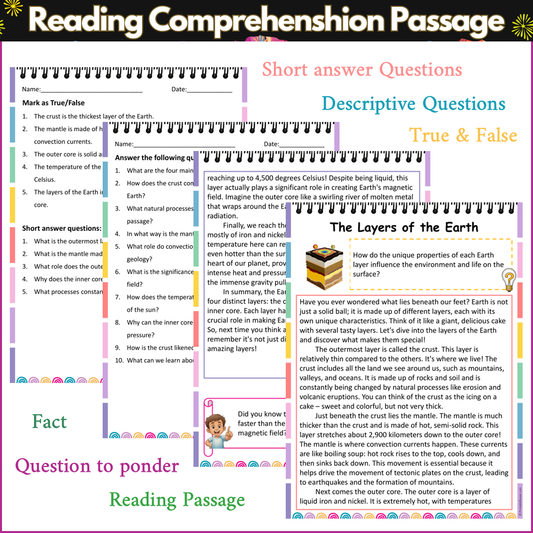 The Layers of the Earth | Reading Comprehension Passage and Questions