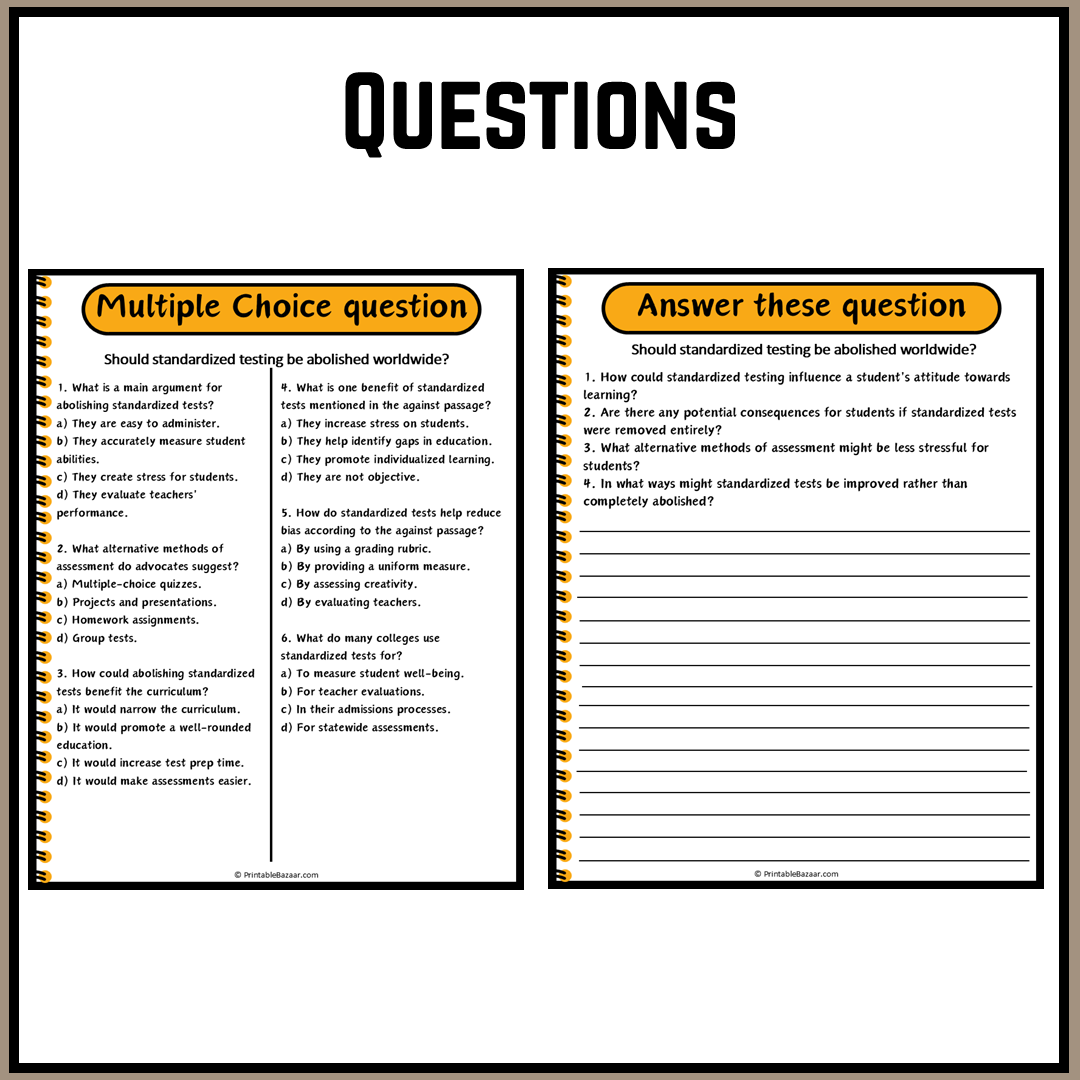 Should standardized testing be abolished worldwide? | Debate Case Study Worksheet