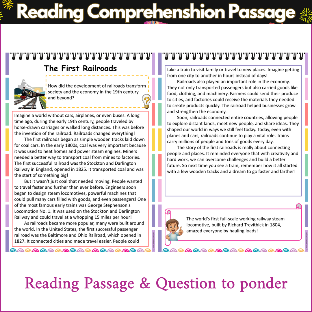 The First Railroads | Reading Comprehension Passage and Questions