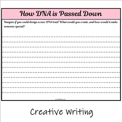How DNA is Passed Down | Main Idea and Supporting Details Reading Passage and Questions