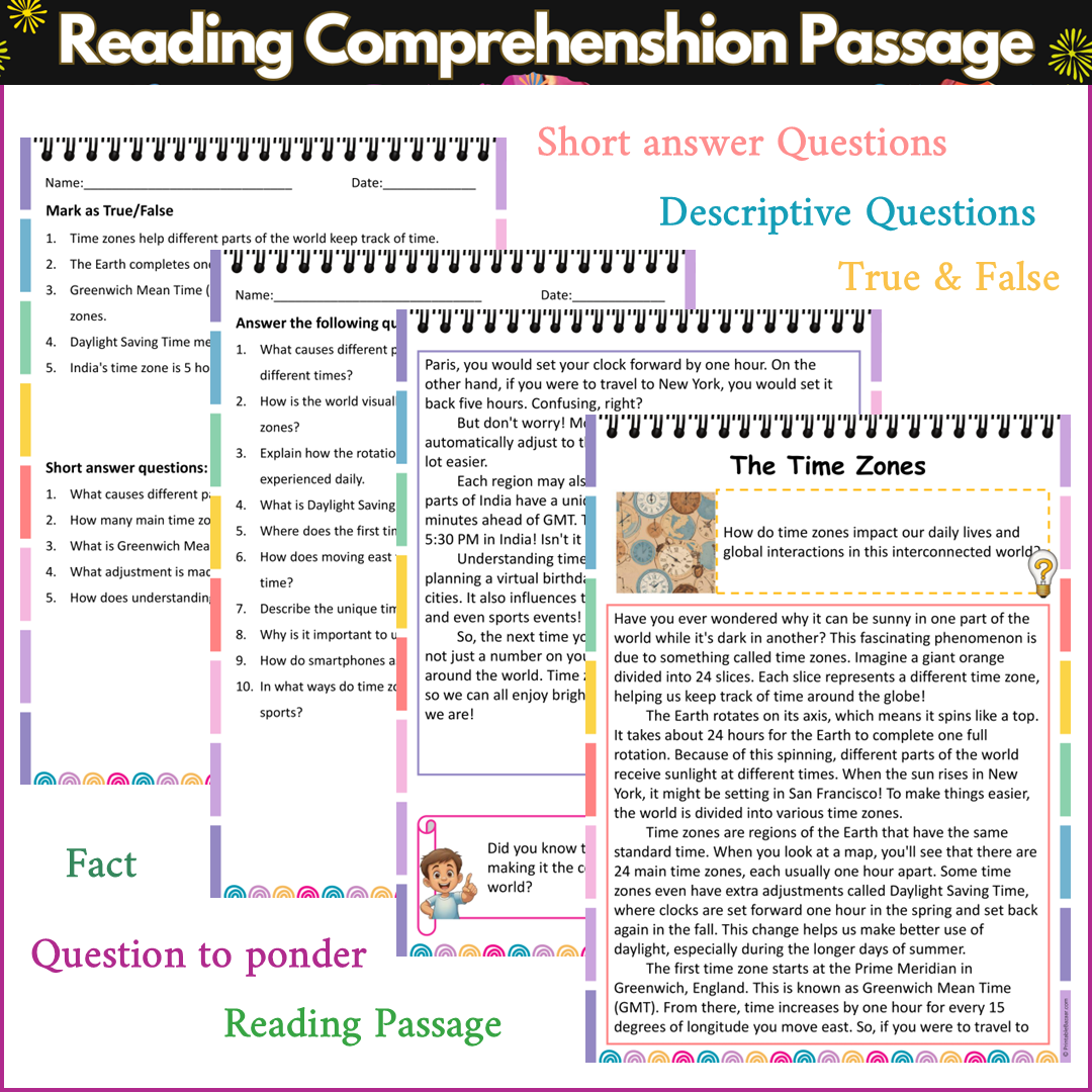 The Time Zones | Reading Comprehension Passage and Questions