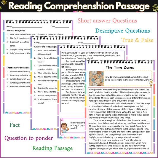 The Time Zones | Reading Comprehension Passage and Questions