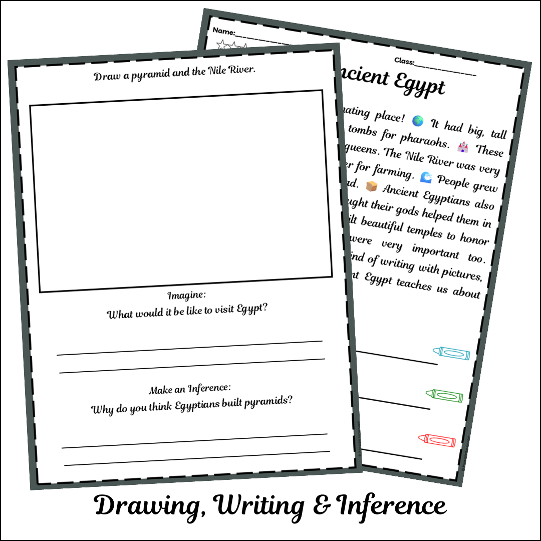Ancient Egypt | Short Reading Comprehension Creative Worksheet