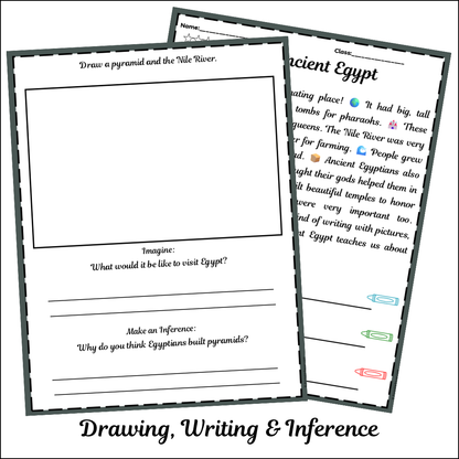 Ancient Egypt | Short Reading Comprehension Creative Worksheet
