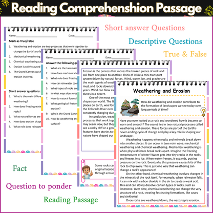 Weathering and Erosion | Reading Comprehension Passage and Questions