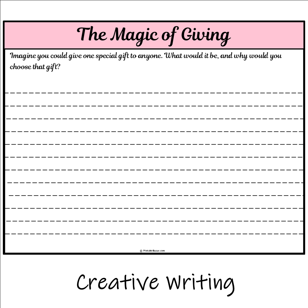 The Magic of Giving | Main Idea and Supporting Details Reading Passage and Questions