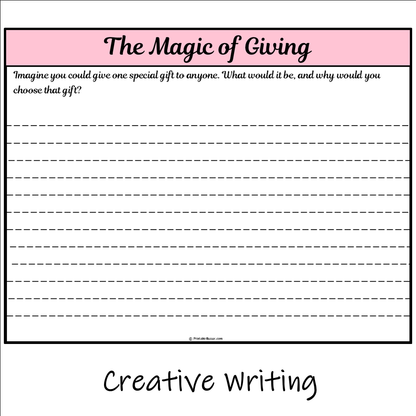 The Magic of Giving | Main Idea and Supporting Details Reading Passage and Questions