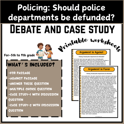 Policing: Should police departments be defunded? | Debate Case Study Worksheet