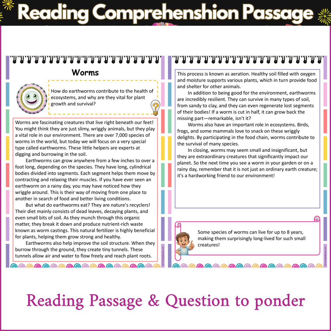 Worms | Reading Comprehension Passage and Questions