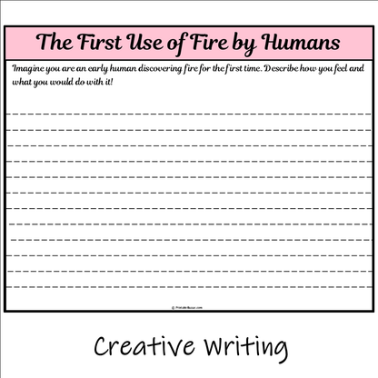 The First Use of Fire by Humans | Main Idea and Supporting Details Reading Passage and Questions