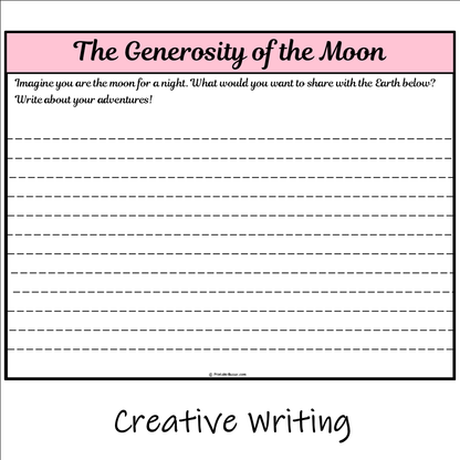 The Generosity of the Moon | Main Idea and Supporting Details Reading Passage and Questions