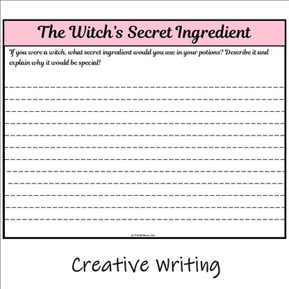 The Witch’s Secret Ingredient | Main Idea and Supporting Details Reading Passage and Questions