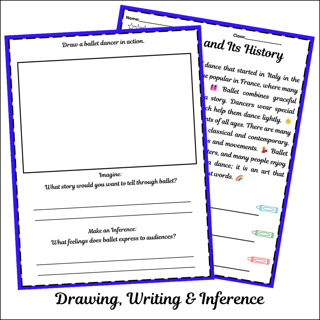 Ballet and Its History | Short Reading Comprehension Creative Worksheet