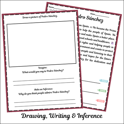 Pedro Sánchez | Short Reading Comprehension Creative Worksheet