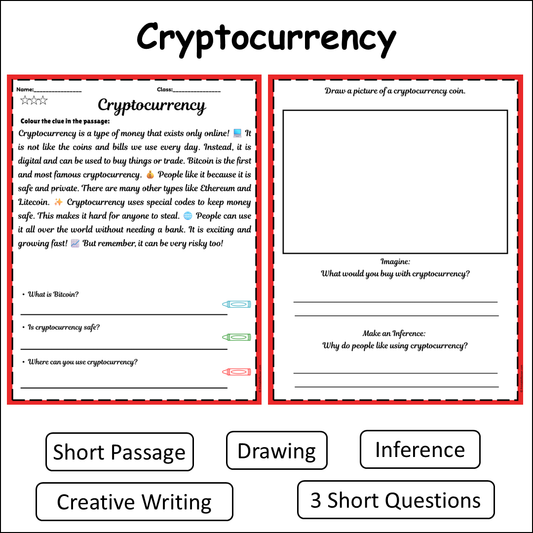 Cryptocurrency | Short Reading Comprehension Creative Worksheet
