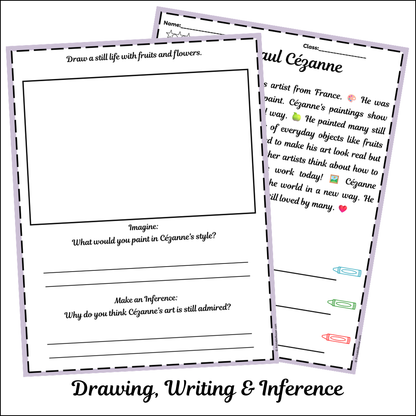 Paul Cézanne | Short Reading Comprehension Creative Worksheet